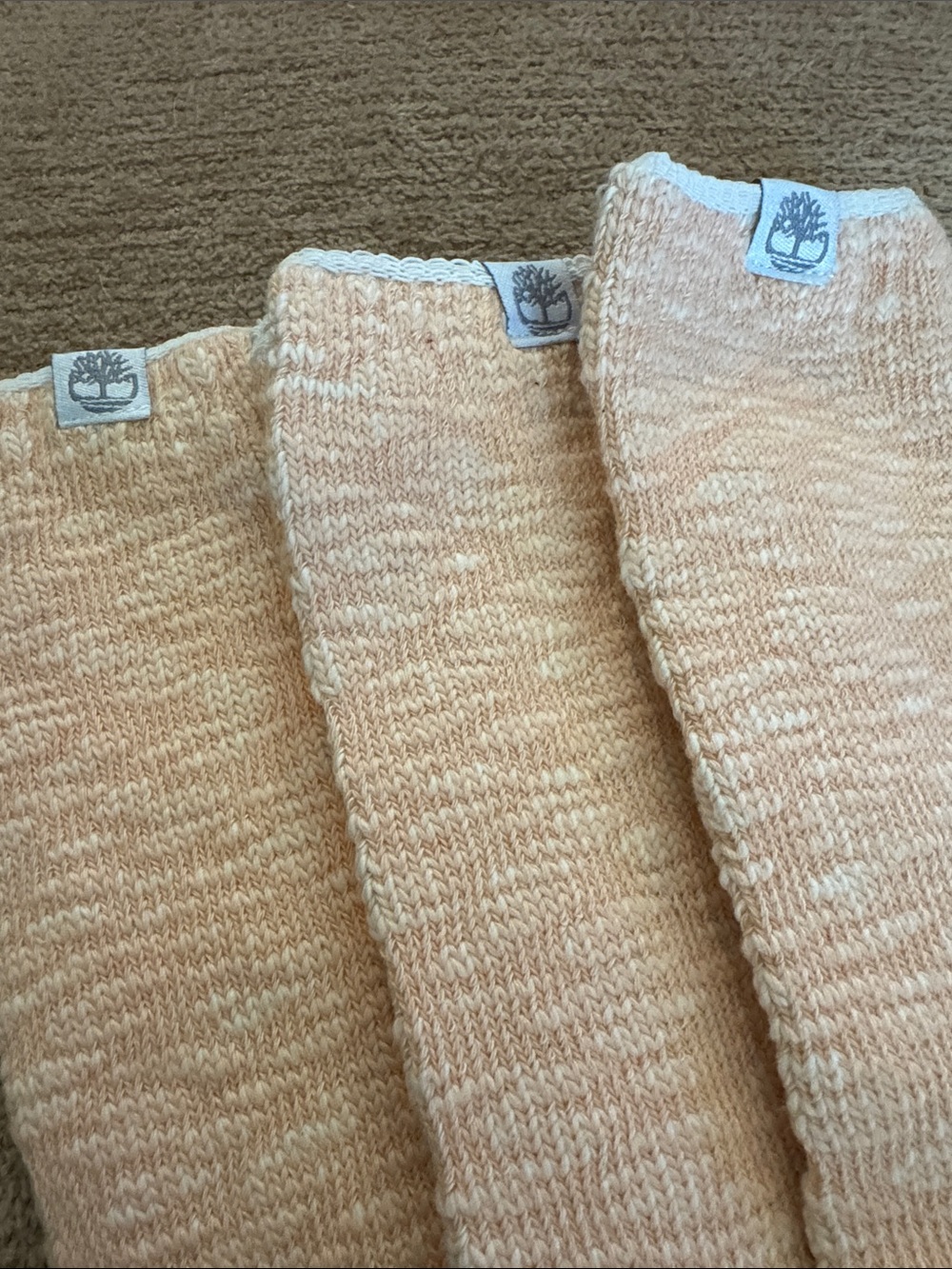 Timberland Peach Marled Ankle Socks (3-Pack)